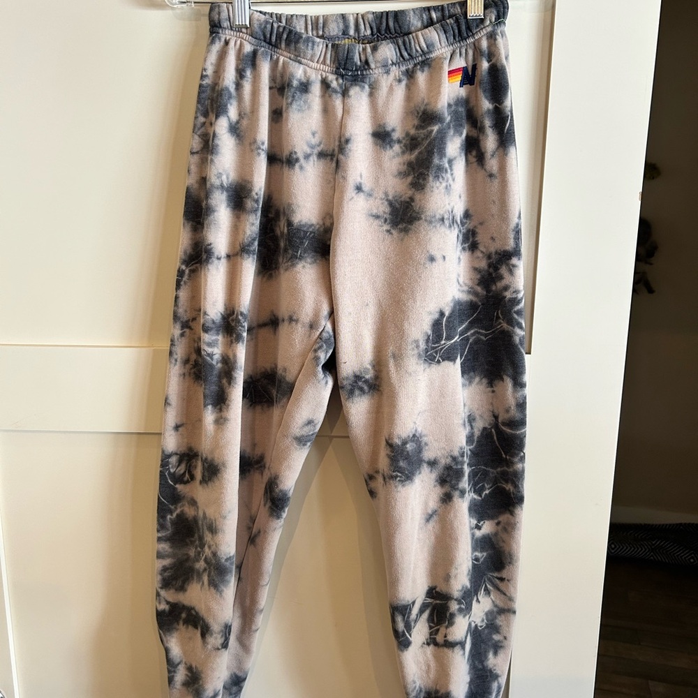 Black and Cream Tie-Dye Joggers